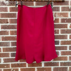 Zoey NWT fully lined dressy ruffled red (burgundy) mini skirt Size 8